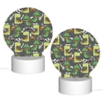 thumbnail image 2 of Salouo Cartoon Dinosaurs (2) for Round Acrylic Night Light - Acrylic Sheets with LED Light Lamp Base - Decorative Night Lamp for Restaurant Bar Cafe Shop Room Decoration, 2 of 9