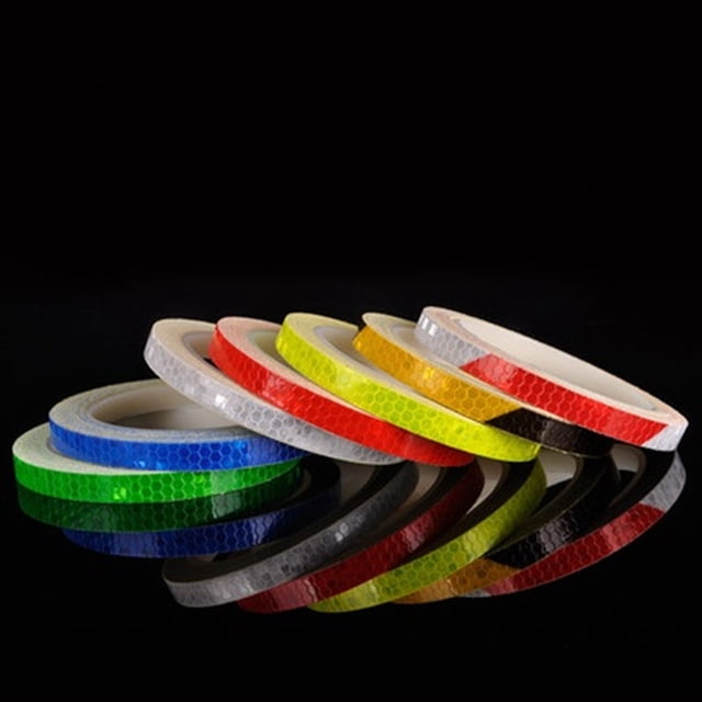 CRAFTHROU 2 Pcs Bandes Réfléchissantes pour Vélo Bleu Tapetum Lucidum pour Style Réflexion Encastrée