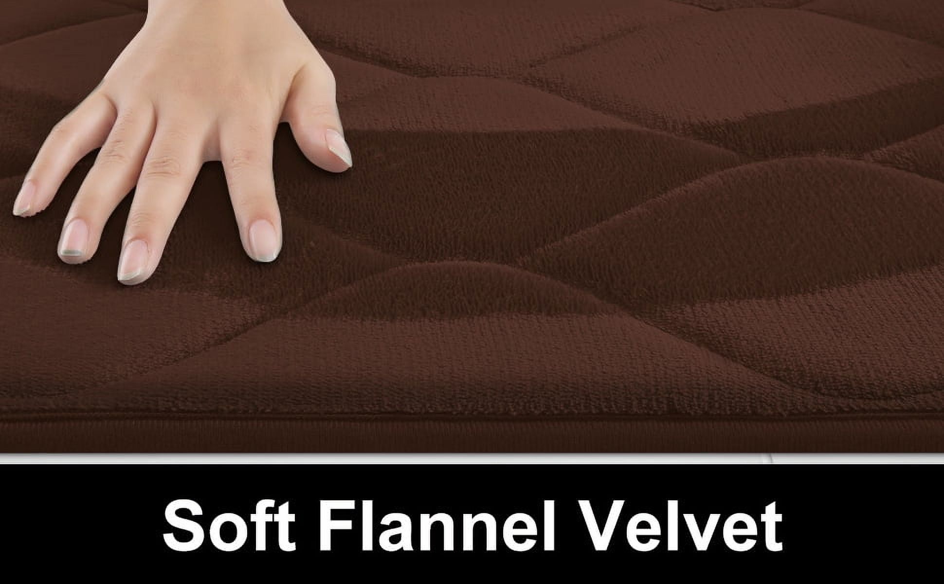 Yafa Home Fashion 1pc:24" X 47" Bath Rug, Memory Foam; Machine Washable, Water Absorbent & Non-Slip Bathmats(Brown)