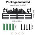 thumbnail image 2 of Iron Medal Hanger Holder Display Wall Rack 3-Line with Screws Running Sports 150x400mm, 2 of 7