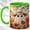 Green, variant on Sunlit Poppy Ghost Coffee Mug, Witch Hat Mug, Ceramic 11 oz