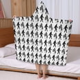 thumbnail image 5 of White Bigfoot and Tree Pattern Hooded Bath Towel，50"x30" for Ages 3 To 12 Kids, Quick Dry Lightweight Soft Microfiber Hood Beach Towel Cover Up for Kids, 5 of 7