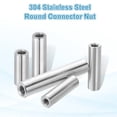 thumbnail image 3 of M6x1mm 5 Pack 304 Stainless Steel Round Connector Nuts,0.39"OD x 1.57"H, 3 of 6