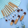 thumbnail image 4 of Brochas de maquillaje juego de brochas de fibra de 11 piezas con  de madera brochas de maquillaje facial de pelo suave juego de brochas cosméticas con bolsa ANGGREK  Otros, 4 of 8