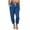 Blue, variant on AKAFMK Women's Solid Activewear Jogger Track Cuff Sweatpants Blue