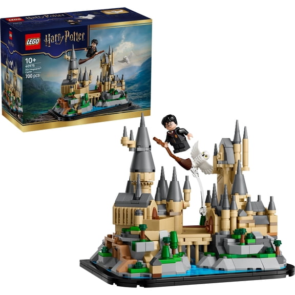 LEGO Harry Potter Mini Hogwarts Castle Set #40975 – 700 Pieces, 4 Iconic Locations, Hidden Chamber of Secrets, Mirror of Erised & Flying Harry & Hedwig | Ages 10