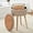 Khaki, variant on Storage Ottoman Velvet Round Vanity Stool Tray Top Modern Foot Stool with Wood Legs Multifunctional Upholstered Foot Ottoman Rest for Living Room, Bathroom