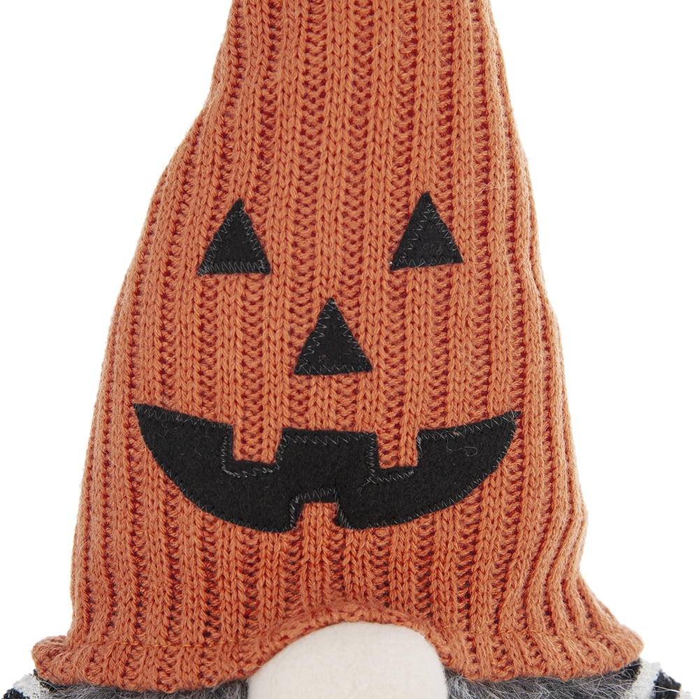 Large Fabric Sitting Jack-O-Lantern Gnome 23.5 Inch Halloween Decor Tabletop Shelf Display