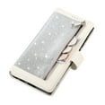 thumbnail image 5 of Wallet Case for Samsung Galaxy S22 Plus Shining Zipper Pocket Cover, Glitter Sparkle Luxury PU Leather Magnetic Flip Folio Case with Card Slots Kickstand Wrist Hand Strip Shockproof Case,Silver, 5 of 6