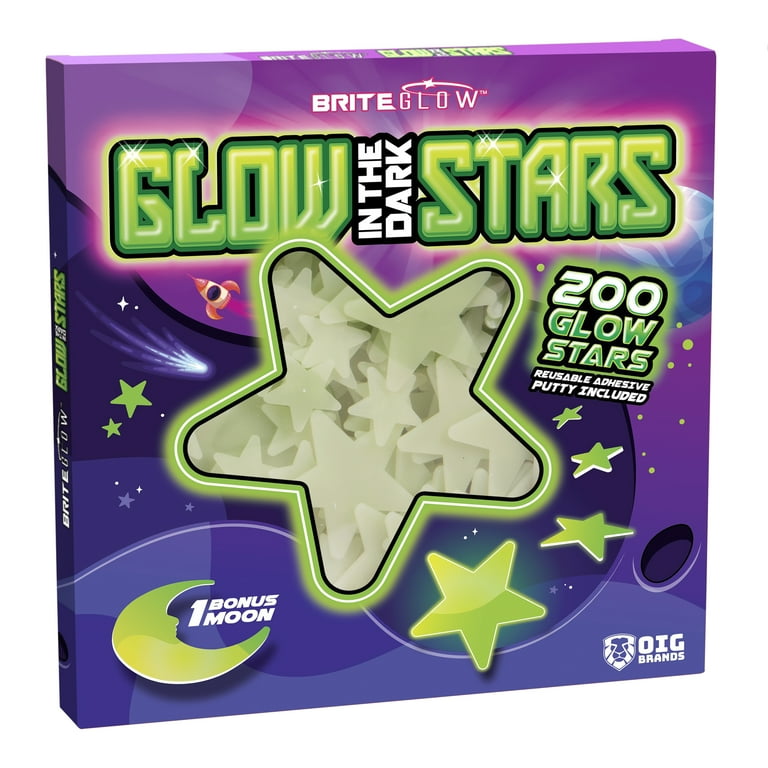 Glow In The Dark Stars & Planets Set: Includes Constellation Map