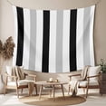 thumbnail image 2 of Black Grey Stripes Tapestry for Bedroom Wall Hanging Tapestry, White Striped Vertical Modern Geometric Ceiling Backdrop Tapestries Poster Blanket Wall Decor for Teens Room Living Room Dorm 39" x 59", 2 of 8