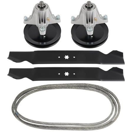 CCIYU Mower Deck Rebuild Kit, 46" Lawn Mower Deck Parts Rebuild Kit Fit for Craftsman T1600 T1900, for Troy-Bilt Bronco 13AL78KT066 (2014), 1 Belt 2 Spindle Assembly 2 Mower Blades