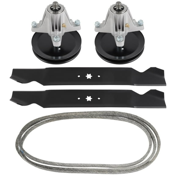 CCIYU Mower Deck Rebuild Kit, 46" Lawn Mower Deck Parts Rebuild Kit Fit for Craftsman T1600 T1900, for Troy-Bilt Bronco 13AL78KT066 (2014), 1 Belt 2 Spindle Assembly 2 Mower Blades