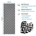 thumbnail image 2 of Black White Triangle Checkered Pattern Hot Yoga Mat Towel Non Slip for Hot Yoga - Quick-Drying Yoga Mat Cover with 4 Corner Pockets with Travel Bag - Hot Yoga Towel Non Slip 74"x26", 2 of 6