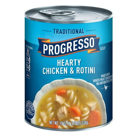 Pack of 2 Progresso Traditional Hearty Chicken & Rotini Soup, 19 oz (Package May Vary)