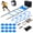 Blue, variant on JIOABL Agility Ladder Training Set with Speed Parachute, Hurdles, Cones, Jump Rope for Soccer Football Speed & Agility, Yellow