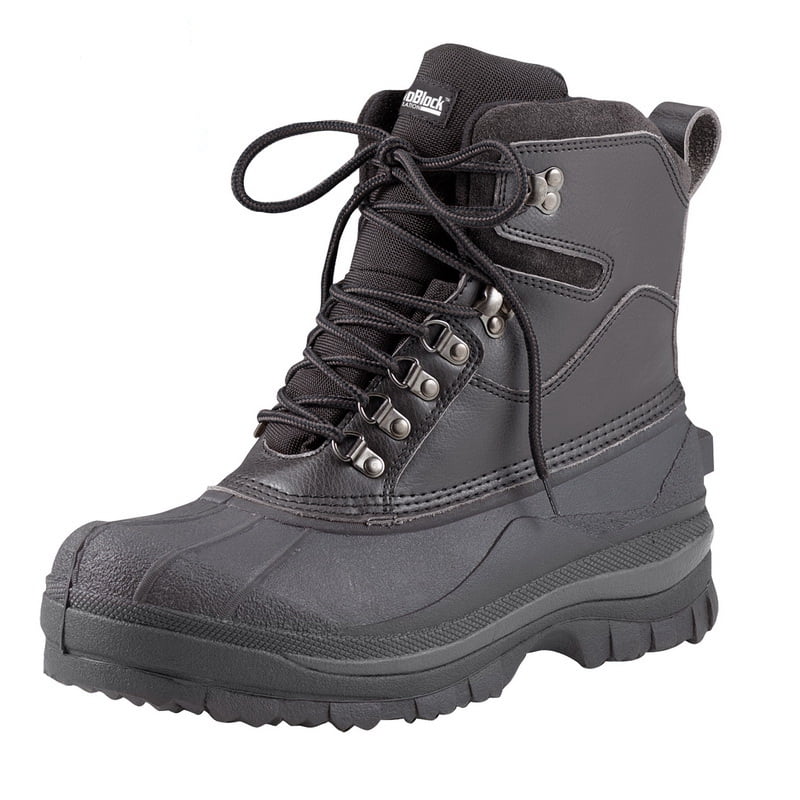 black insulated waterproof boots