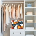 thumbnail image 4 of Yayeee Collapsible Cube Storage Bin with Lid Fabric Closet Decorative Basket with Handles, Abstract Wavy, 4 of 7