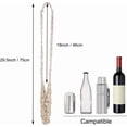 thumbnail image 2 of Water Bottle Strap Crochet Bottle Bag Handmade Water Bottle Carrier Wine Bottle Carrier For Hiking/Cycling/Fitness (29.5inch), 2 of 5