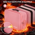 thumbnail image 4 of BlackSmith Fireproof Document Box, 4200°F Heat Resistant & Waterproof Hard Case 13 Layers File Organizer with Lock, Portable Safe for Important Documents, Certificates, Travel Use-Pink, 4 of 8