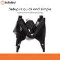 thumbnail image 4 of Babideal Portable Baby Play Yard with Mesh Sides and Padded Mat, Licorice Root Black, 4 of 11