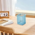 thumbnail image 4 of Pencil Cup Square Mesh Pencil Cup Holder Pen Holder for Desk Small Desk Organizer Ideal for Office Study Makeup Tools, Teachers Students Supplies, 4 of 5
