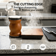 thumbnail image 2 of Rolling Knife Sharpener with Angle Guide, Diamond Sharpening Stone, Double-Sided Sharpening, Wood Handle, Metal Base, Compact Design for Kitchen Knives, 2 of 8