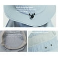 thumbnail image 6 of DDYOUTDOOR 07-281 Fashion Summer Outdoor Gardening Sun Protection Fishing Cap Neck Face Flap Hat Wide Brim Gray, 6 of 7