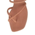 thumbnail image 4 of Jeffrey Campbell Rania Pink Suede Slip On Flip Flop Open Toe Strappy Flat Sandal (Pink Suede, 9), 4 of 4