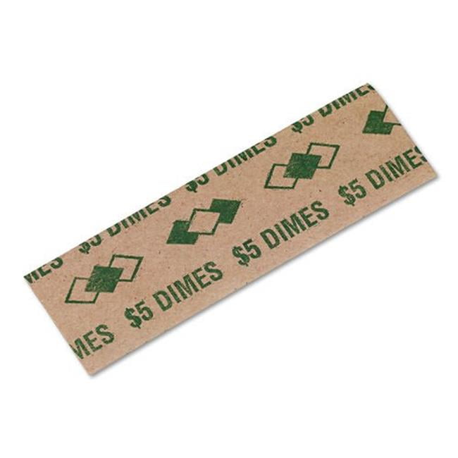 Iconex 94190053 Dollar 5 Dimes Tubular Coin Popopen Wrappers, 1000 per