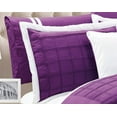 thumbnail image 6 of Legacy Decor 9 pc Pleated Microfiber Comforter Set, Purple and White Color, California King Size, 6 of 6