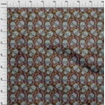 thumbnail image 4 of oneOone Cotton Jersey Brown Fabric Skull Quilting Supplies Print Sewing Fabric By The Yard 58 Inch Wide, 4 of 5