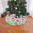 thumbnail image 2 of FMSHPON Funny Cartoon Dog Doing Yoga Xmas Christmas Tree Skirt Stand Mat for Holiday Party Decoration Indoor Outdoor 36 inches, 2 of 3