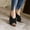 Black, variant on AXXD Black Sandals for Women Summer Large-size Chunky Heel With High Heel For Women