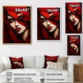 thumbnail image 4 of Designart "Radiant Cubic Ruby Portrait" Fashion Woman Wall Art Prints, 4 of 7