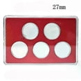 thumbnail image 5 of Caja redonda de plástico transparente para 30 cápsulas de monedas de 27 mm. Estuche hermético para guardar y proteger su colección., 5 of 5