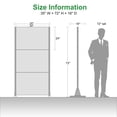 thumbnail image 4 of 72"x35"x16" Outdoor Privacy Screen with Stand Metal Balcony Decorative Screen,Black, 4 of 5