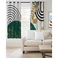 thumbnail image 2 of Boho Green Blackout Curtains 45 Inches Long for Bedroom, Gold Leaf Black Bohemian Plant Circle Flower Thermal Insulated Room Darkening Black Out Window Curtain Panels Grommet Drapes for Living Room, 2 of 8