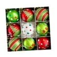 thumbnail image 1 of Adornos navideños de bolas, bolas decorativas resistentes, novedad, diámetro 2,36 pulgadas Estilo A, 1 of 8