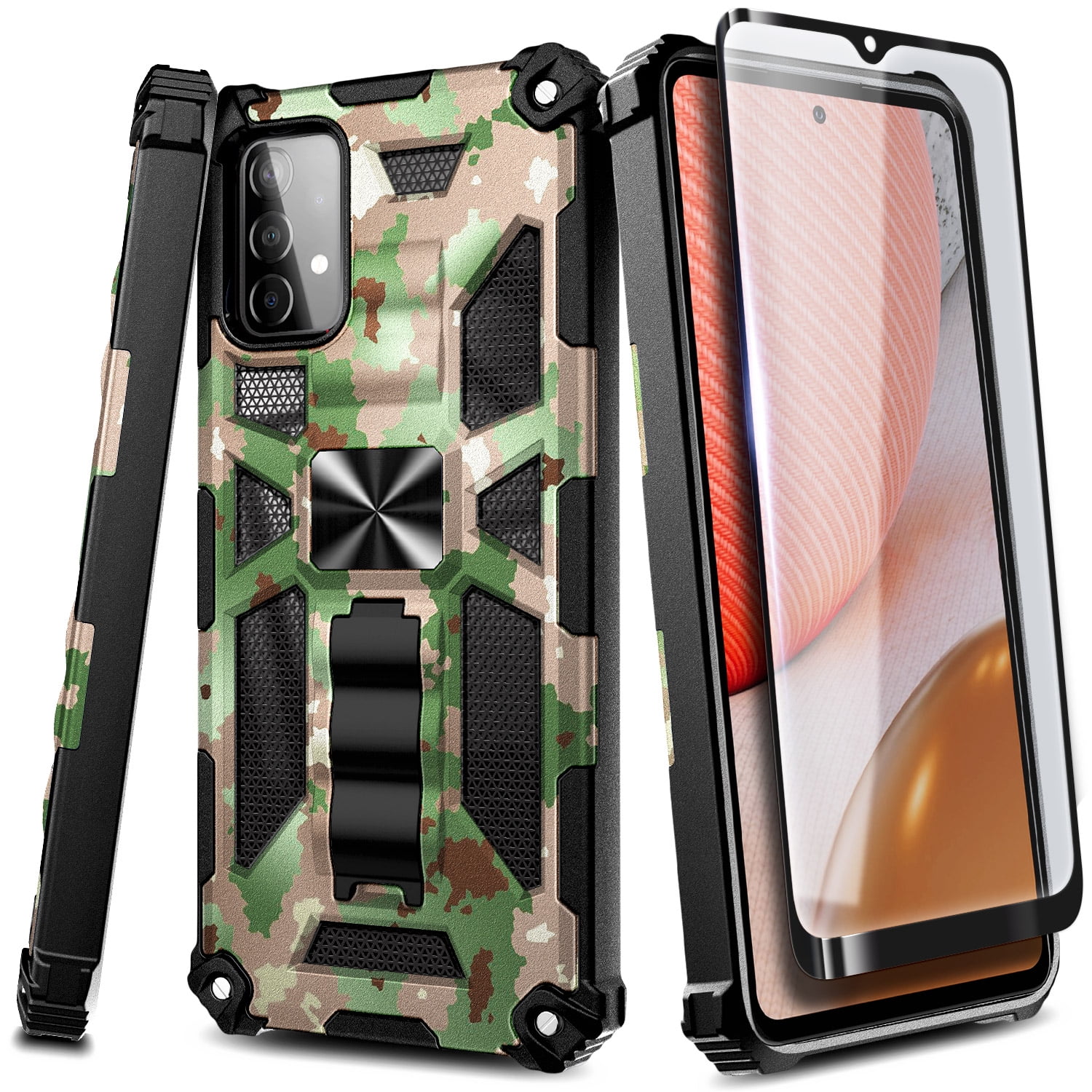 Samsung Galaxy A52 5G Phone Case with Tempered Glass Screen Protector