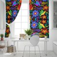 Blackout Room Darkening Curtains, Colorful Mexico Style Abstract Flower