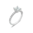 thumbnail image 2 of Square White Cubic Zirconia Engagement Ring Sterling Silver, 2 of 4