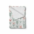 thumbnail image 2 of Geometric Soft Flannel Fleece Throw Blanket, Abstract Design with Chevron Triangles and Stripes Dots Modern Image, Cozy Plush for Indoor and Outdoor Use, 50" x 60", Pale Blue and Pink, by Ambesonne, 2 of 6