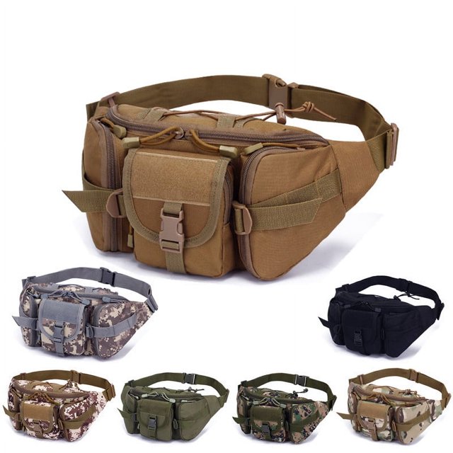 Riñonera táctica impermeable de gran capacidad para deportes al aire libre para hombre, estilo militar, para ciclismo, viajes, correr, multifuncional