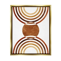 Stupell Industries Boho Earthy Arches Abstract Painting Gold Floater Framed Canvas Art Print Wall Art, 17 x 21