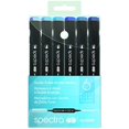thumbnail image 1 of Chartpak Spectra AD Marker Set in Plastic Case, Tri-Nib and Brush Dual-Tip, 6 Assorted Blue Colors (SBLUES6AD), 1 of 5