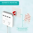 iHome Power Reach Wall Mounting Multi Plug Outlet Extender