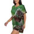 thumbnail image 3 of Womens Pajama Sets With Pocket, Australian White Tree Frog Branch Lounge Sets Short Sleeve Sleepwear PJ Sets for Women, 3 of 6