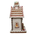thumbnail image 4 of Kurt Adler Battery Operated LED Gingerbread House With Santa Table Piece, 13", 4 of 8