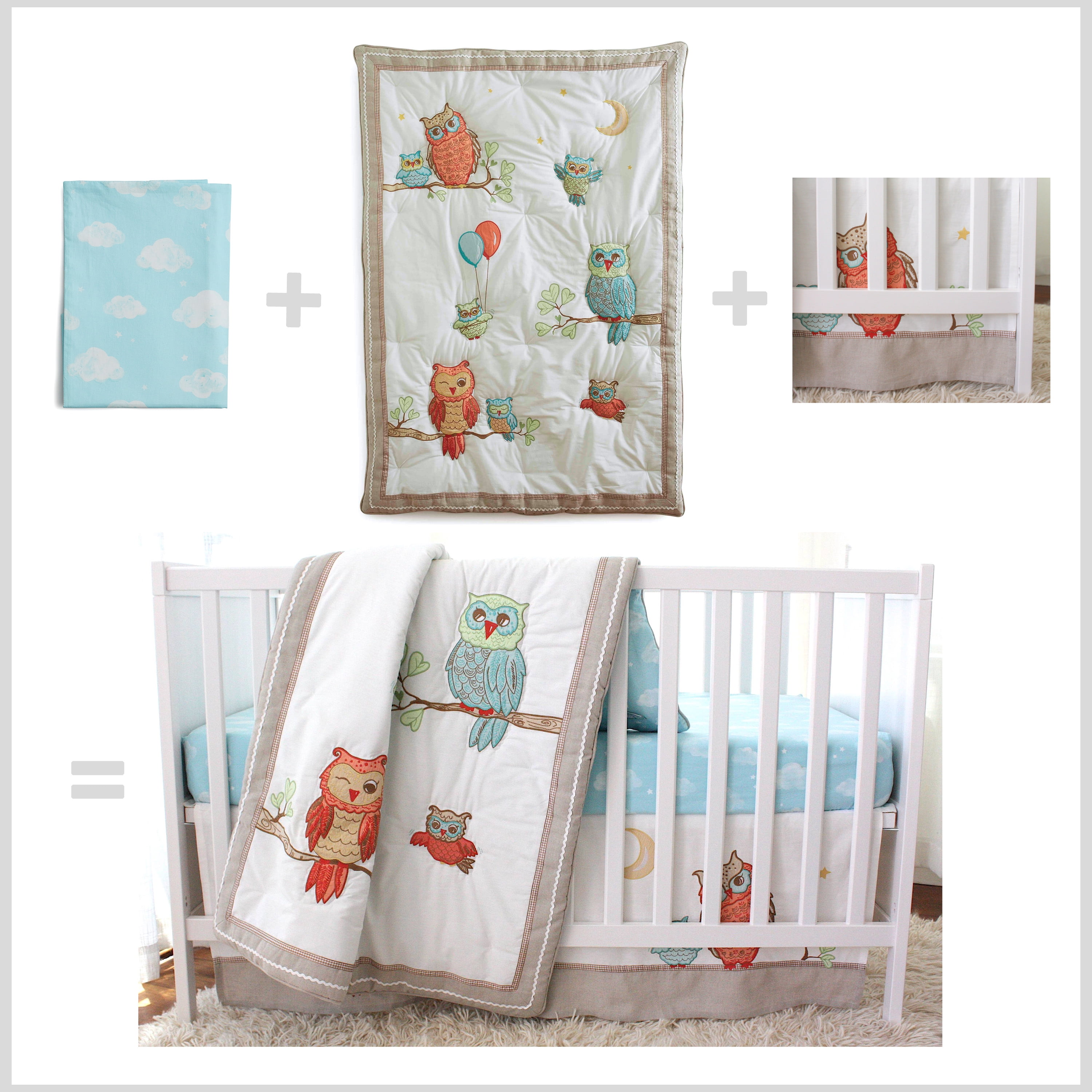 little acorns sophia 3 pieces set white